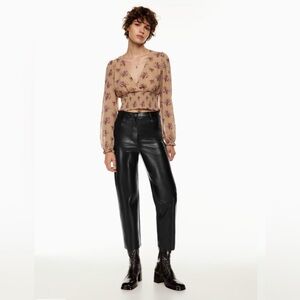 Aritzia Cropped Leather Pant